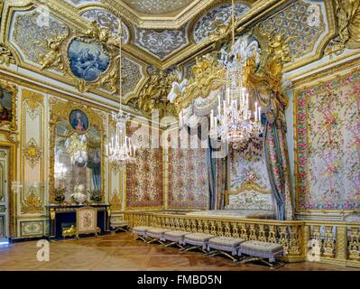 Die Queens-Schlafzimmer oder Schlafgemach Schloss Versailles-Frankreich