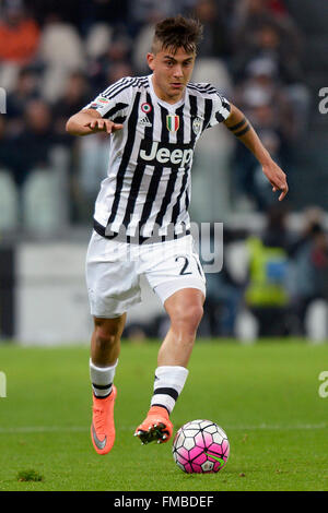 Turin, Italien. 12. März 2016. Paulo Dybala Juventus Turin 03.11.2016 Juventus Stadium, Fußball Calcio Serie A 2015/2016 Juventus - Sassuolo. Foto Filippo Alfero / Credit: Insidefoto/Alamy Live-Nachrichten Stockfoto