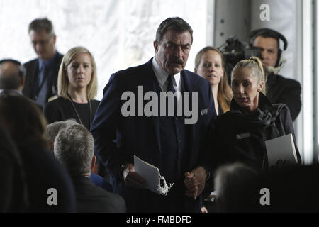 Simi Valley, Kalifornien, USA. 11. März 2016. TOM SELLECK kommt bei den Reagans Beerdigung in der Ronald Reagan Presidential Library statt. Bildnachweis: Troy Harvey/ZUMA Draht/Alamy Live-Nachrichten Stockfoto