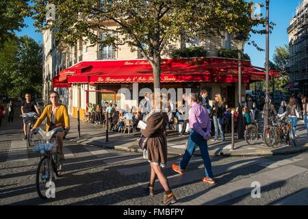 Frankreich, Paris, Ile Saint Louis, die Brauerei von der Insel Saint Louis Stockfoto