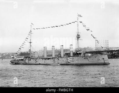 Britische Kreuzer HMS Drake Stockfoto