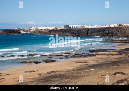 El Cotillo Stadt, Strand, Insel Fuerteventura, Kanarische Inseln, Spanien, Europa Stockfoto