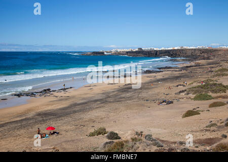 El Cotillo Stadt, Strand, Insel Fuerteventura, Kanarische Inseln, Spanien, Europa Stockfoto