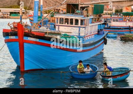 Vietnam, Provinz Ninh Thuan, Phan Rang, den Fischereihafen Stockfoto