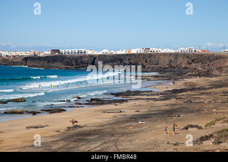 El Cotillo Stadt, Strand, Insel Fuerteventura, Kanarische Inseln, Spanien, Europa Stockfoto