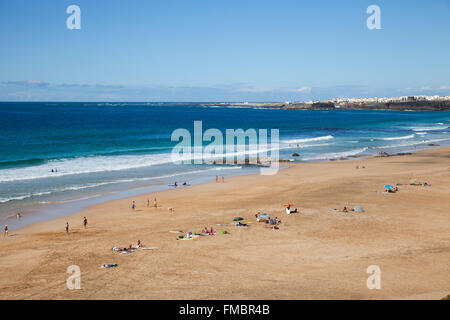 El Cotillo Stadt, Strand, Insel Fuerteventura, Kanarische Inseln, Spanien, Europa Stockfoto