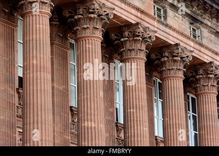 Frankreich, Bas Rhin, Saverne, Rohan Schloss vom 18. Jahrhundert, Spalten Stockfoto