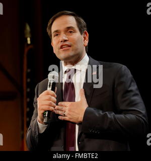 Marco Rubio hält Kampagne Rallye im Texas Station, Dallas Ballroom, North Las Vegas, NV. Stockfoto