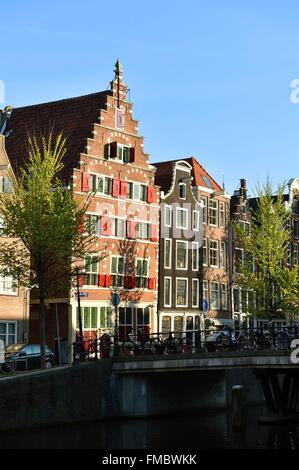 Niederlande, Nord-Holland, Amsterdam, Altstadt, Kloveniersburgwal Kanal Stockfoto