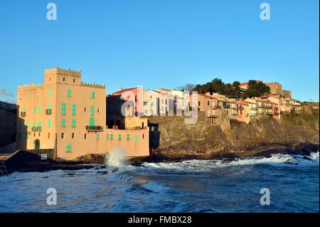 Frankreich, Pyrenäen Orientales, Collioure, Moure Bezirk Stockfoto