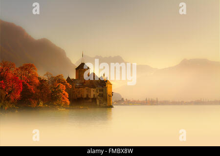 Montreux Castel, Schweiz Stockfoto