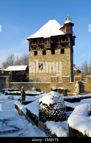 Frankreich, Haut Rhin, Ungersheim, Weihnachten im Ecomusée d ' Alsace (rechtlicher Hinweis), ein Museum, das elsässische Traditionen gewidmet, Stockfoto