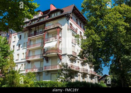 Frankreich, Ain, Pays de Gex, Divonne-Les-Bains, Parc Residenz Stockfoto