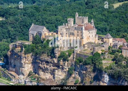 Frankreich, Dordogne, Beynac et Cazenac, gekennzeichnet Les Plus Beaux Dörfer de France (The Most Beautiful Dörfer Frankreichs), die Stockfoto