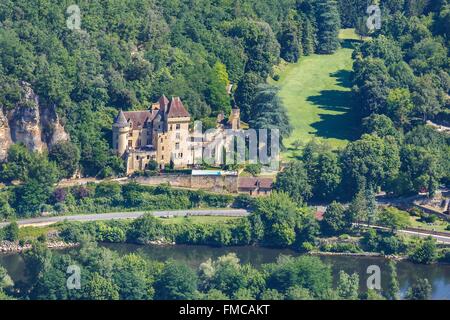 Frankreich, Dordogne, La Roque-Gageac, gekennzeichnet Les Plus Beaux Dörfer de France (The Most Beautiful Dörfer Frankreichs), die Stockfoto