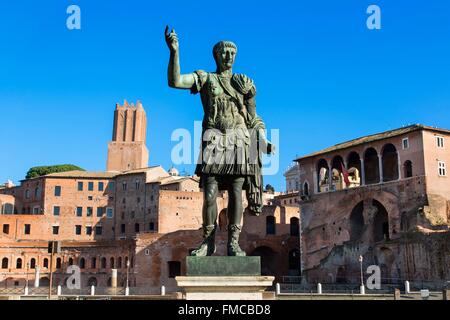 Italien, Latium, Rom, Altstadt Weltkulturerbe von UNESCO, die Kaiserforen oder Fori Imperiali, Reihe von öffentlichen Stockfoto