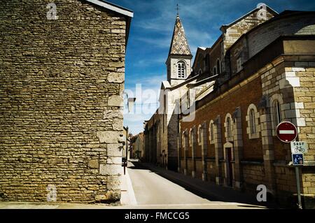 Frankreich, Cote d ' or, Nuits Saint Georges, die touristische Route des Grands Crus de Bourgogne, Climats, Terroirs Burgunds aufgeführt Stockfoto