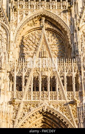 Frankreich, Seine Maritime, Rouen, Saint Ouen Abbey (12. bis 15. Jahrhundert) und spätgotischen Stil Stockfoto