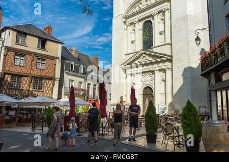Frankreich, Maine et Loire, Loire-Tal Weltkulturerbe von UNESCO, Saumur, Altstadt, Saint-Pierre-Platz, Saint-Pierre Stockfoto
