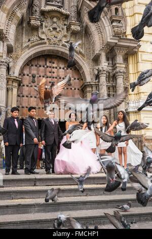 Peru, Lima, die Altstadt (Weltkulturerbe der UNESCO), San Francisco Kirche, Hochzeit Stockfoto