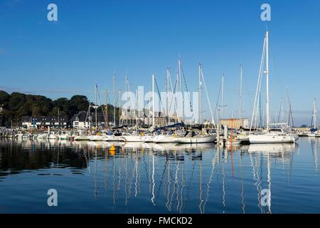 Frankreich, Finistere, zahlt des Abers, Legenden Küste, Landeda, Aber Wrac'h, Hafen Stockfoto