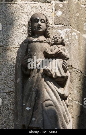 Frankreich, Finistere, Le Folgoet, Basilika Notre-Dame du Folgoet (14. und 15. Jahrhundert) Stockfoto