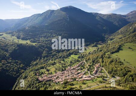 Frankreich, Ariege, Montségur, das Dorf Stockfoto