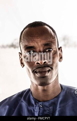 Senegal, Sahel, Ferlo Region, Widou Thiengoly, Peul Mann Stockfoto