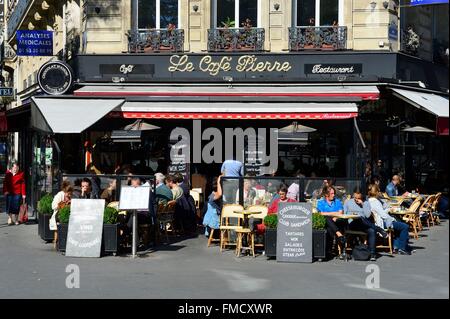 Frankreich, Paris, Place De La République, Saint-Pierre Café Terrasse Stockfoto