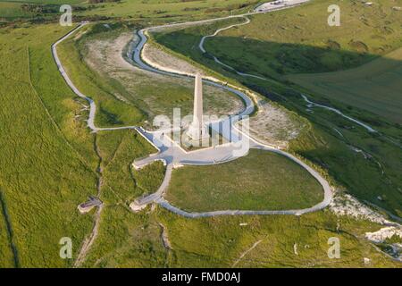 Frankreich, Pas de Calais, Côte Opale, Parc Naturel regional des Caps et Marais Opale, Cap Blanc Nez, Denkmal der Dover Stockfoto