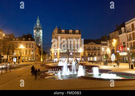 Frankreich, Nord, Douai, place d ' Armes und Glockenturm von der UNESCO als Welterbe gelistet Stockfoto