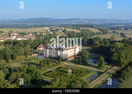 Frankreich, Saone et Loire, Cormatin, die Burg (Luftbild) Stockfoto