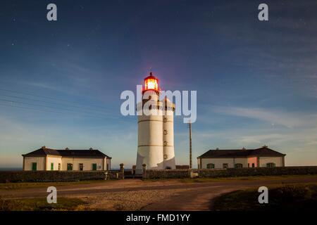 Frankreich, Finistere, Ouessantt, Biosphärenreservat (UNESCO), Armoric Naturpark, Ponant Island, steifen Leuchtturm und Stockfoto