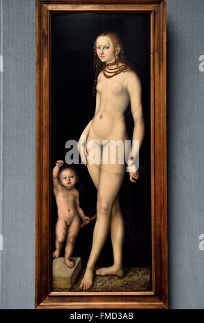 Deutschland, Berlin, Bildergalerie (Gemäldegalerie), Lucas Cranach der ältere, Venus und Cupido Stockfoto