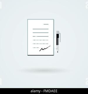 Vektor-Papier mit Stift-Symbol. Stock Vektor