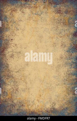 Marmorierte grunge Hintergrund in blau und gold mit Kopie Raum Stockfoto