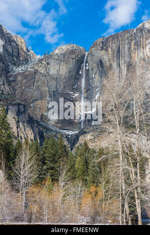 Schöne Yosemite Fall im winter Stockfoto