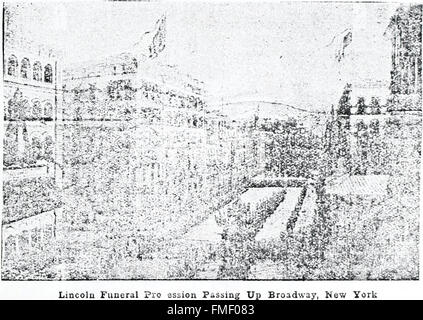 Dieser historische Bericht über die Ermordung des US-Präsidenten Abraham Lincoln, die am 14. April 1865 im Ford's Theatre in Washington, D.C. stattfand, beschreibt die Ereignisse um seinen tragischen Tod, die Folgen und die Auswirkungen auf die Nation. Stockfoto
