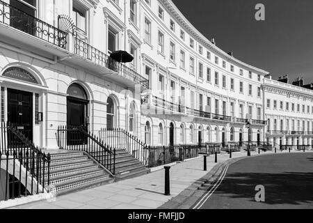 Brighton und Hove Regency / Edwardian / viktorianischen Architektur, illustriert es vorbei ist. Mietskasernen UK Stockfoto