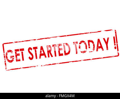 Stempel mit Text fangen Sie noch heute im Inneren, Vektor-illustration Stockfoto