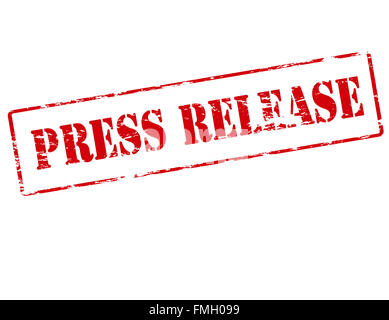 Stempel mit Text Pressemitteilung innen, Vektor-illustration Stockfoto