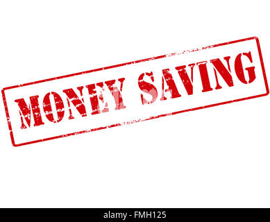 Stempel mit Text Geld sparen im Inneren, Vektor-illustration Stockfoto