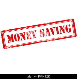 Stempel mit Text Geld sparen im Inneren, Vektor-illustration Stockfoto