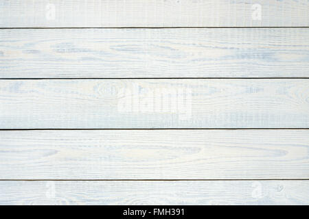 Hintergrund der alten natürlichen hölzernen Planken mit weißer Farbe bemalt. Hölzerne Hintergrund oder Textur. Stockfoto