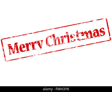 Stempel mit Text Merry Christmas in Vektor-illustration Stockfoto