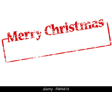 Stempel mit Text Merry Christmas in Vektor-illustration Stockfoto