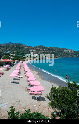 Havania Beach, Agios Nikolaos, Kreta, Griechenland Stockfoto