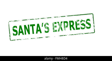 Stempel mit Text Santa express innen, Vektor-illustration Stockfoto