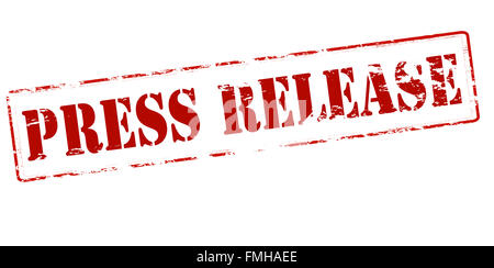 Stempel mit Text Pressemitteilung innen, Vektor-illustration Stockfoto