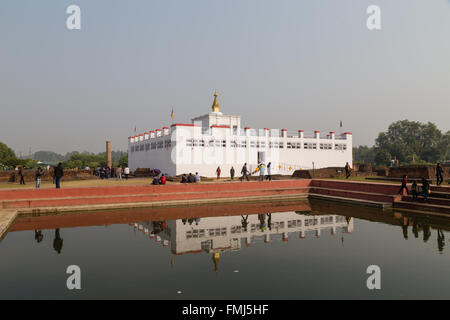 Lumbini, Nepal - 27. November 2014: Foto des Standortes, wo Buddha geboren wurde. Stockfoto